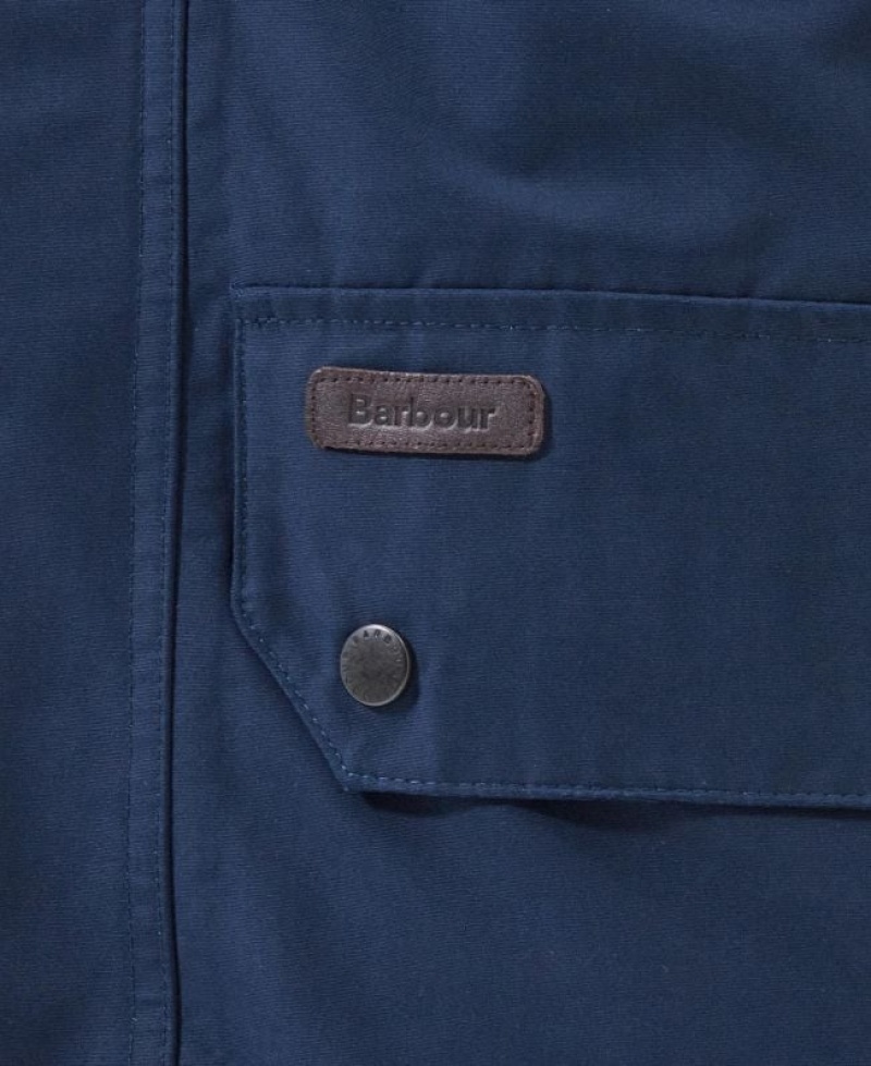 Navy Men Barbour Malcolm Waterproof Jacket | US-9374YJANT