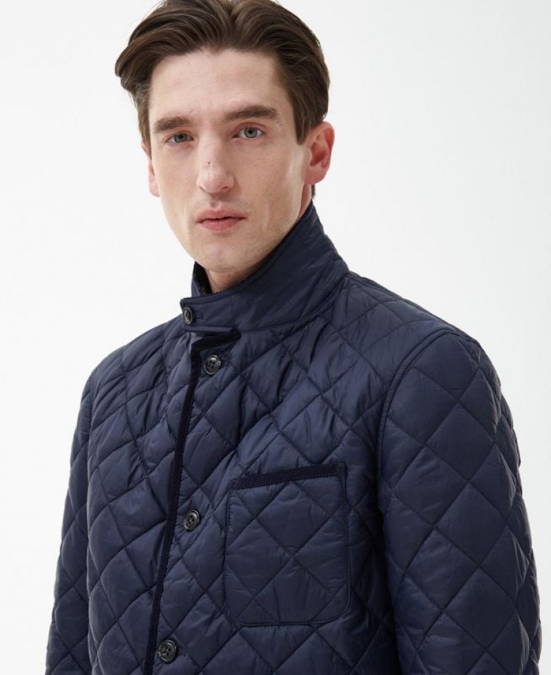 Navy Men Barbour Modern Liddesdale Quilted Jacket | US-0592TJXZH