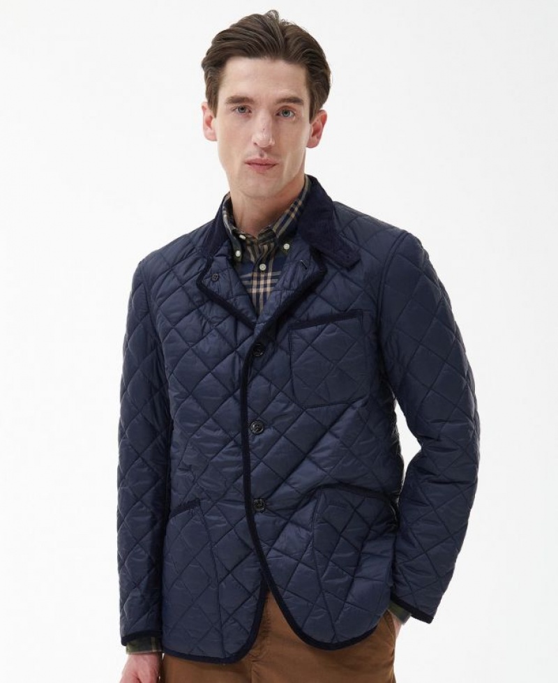 Navy Men Barbour Modern Liddesdale Quilted Jacket | US-0592TJXZH