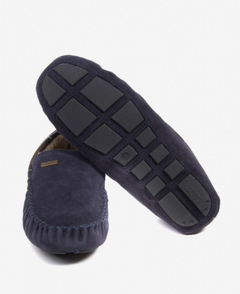 Navy Men Barbour Monty Slippers | US-4370BNPCT