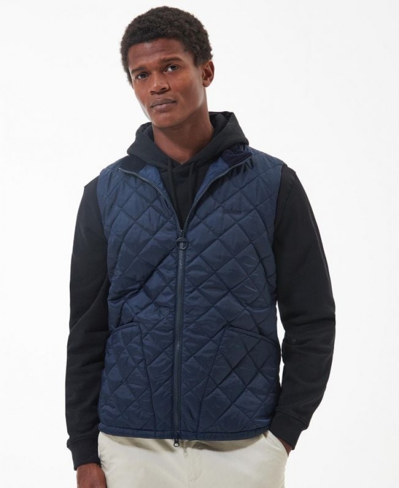 Navy Men Barbour Monty Vest | US-5396OPZLX