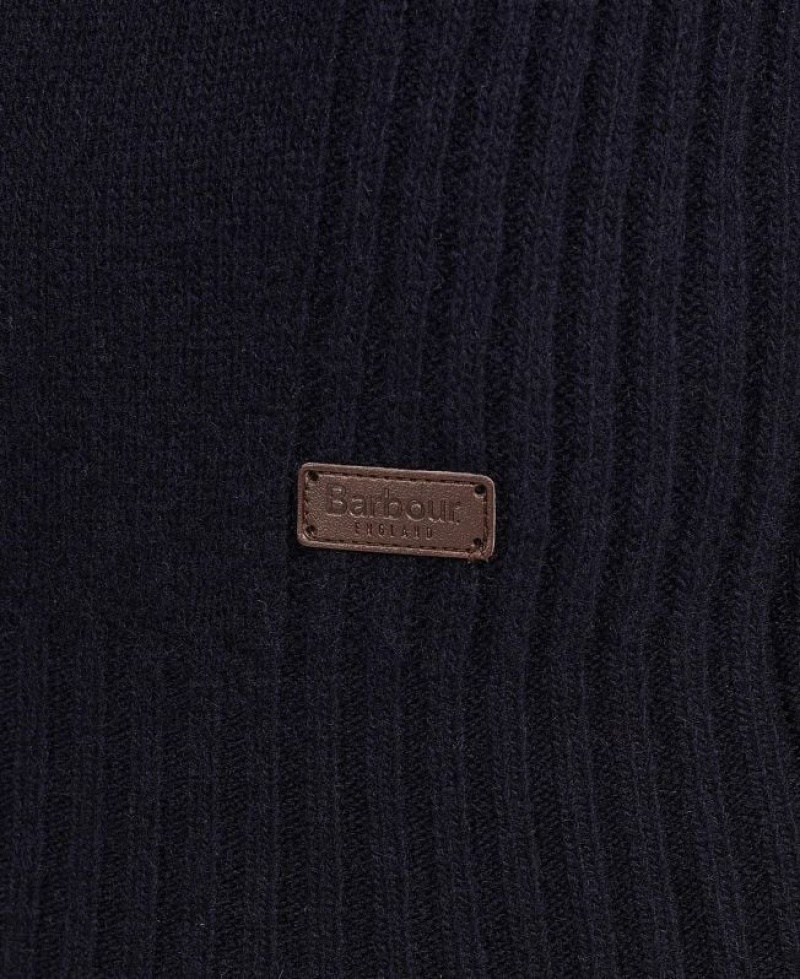 Navy Men Barbour Nelson Essential Half Zip Sweater | US-3926NDTFE