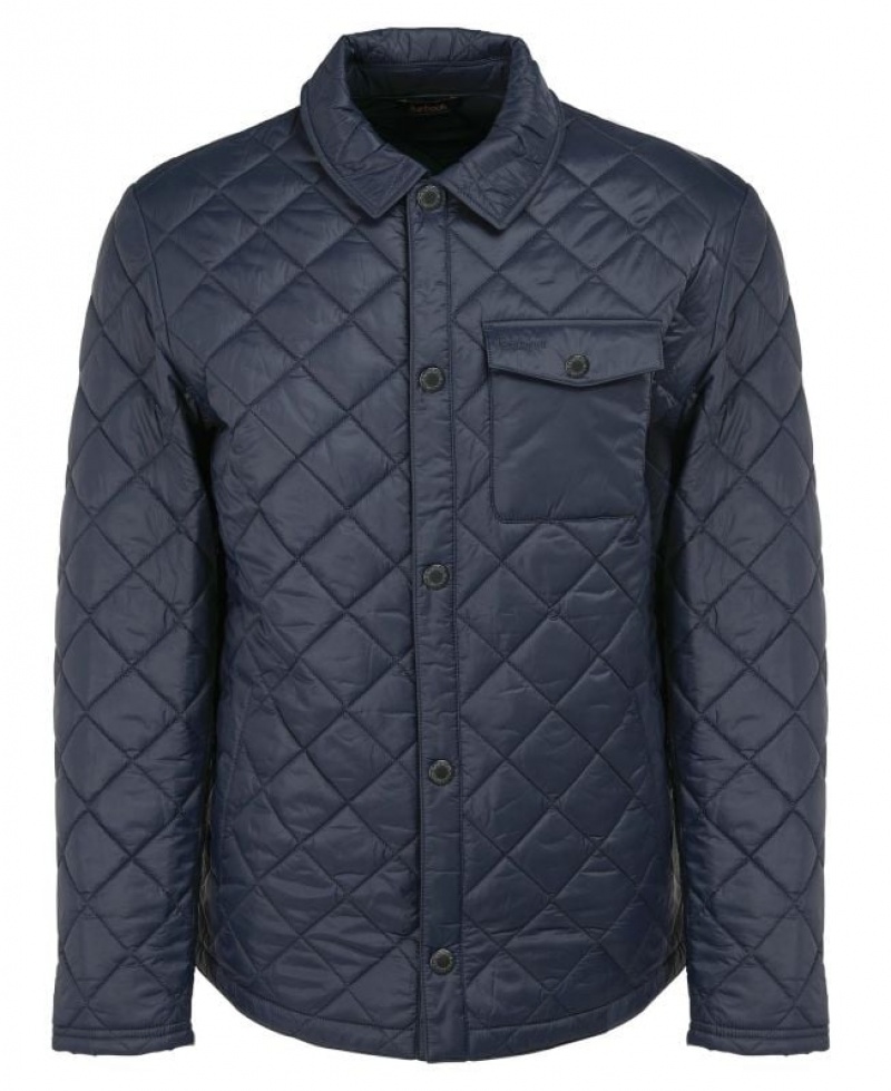 Navy Men Barbour Newbie Quilted Jacket | US-6793TXFLB