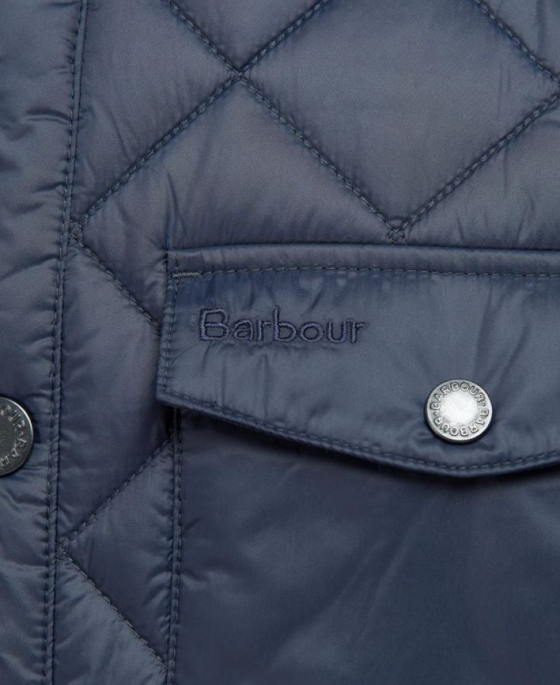 Navy Men Barbour Newbie Quilted Jacket | US-6793TXFLB