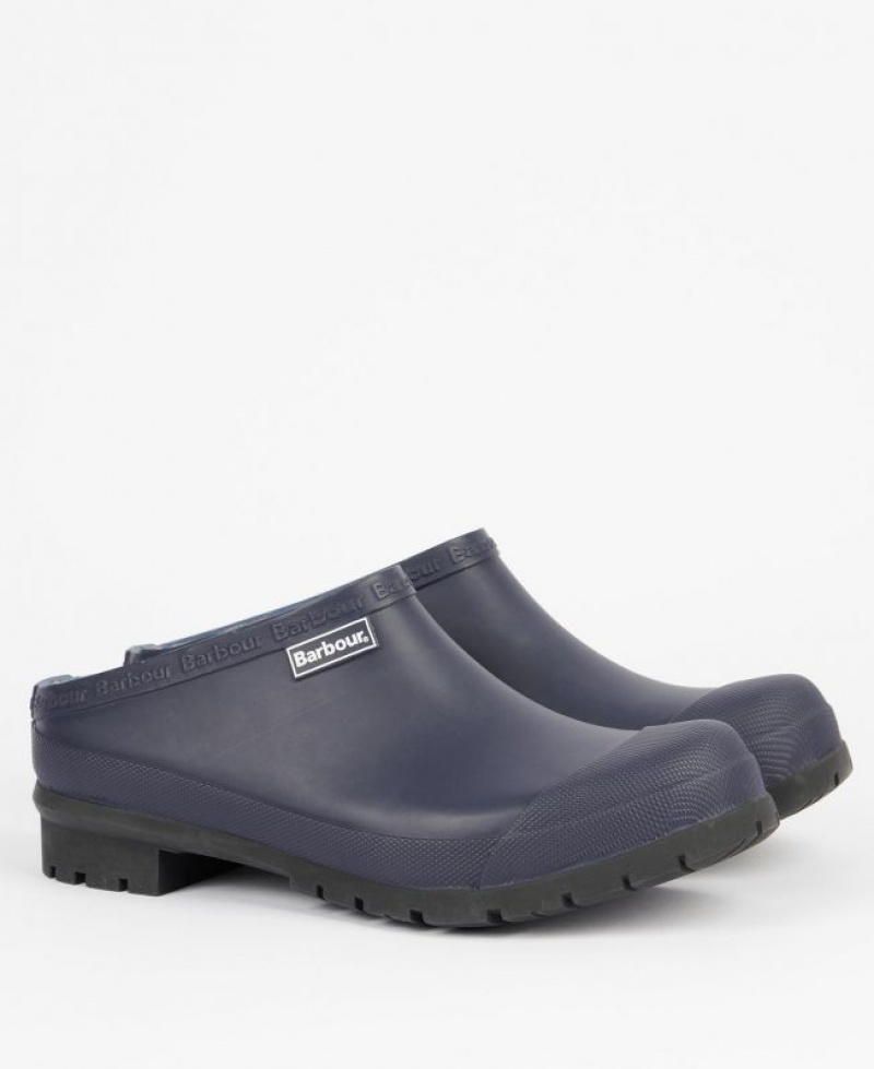 Navy Men Barbour Quinn Clogs | US-2169YCEQT