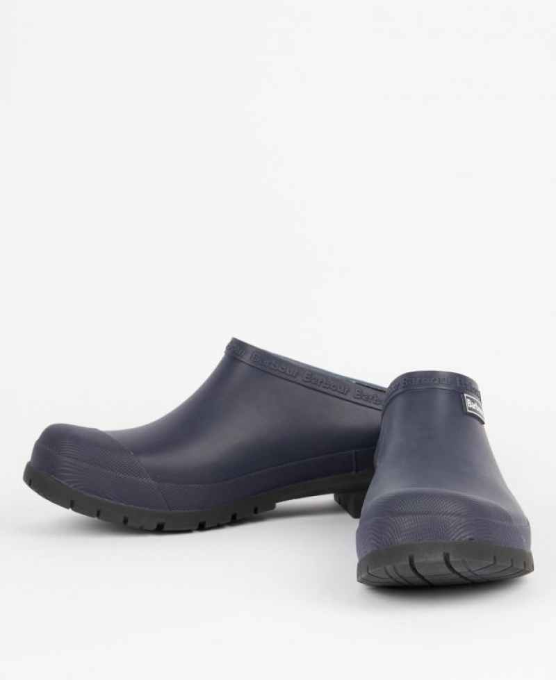 Navy Men Barbour Quinn Clogs | US-2169YCEQT