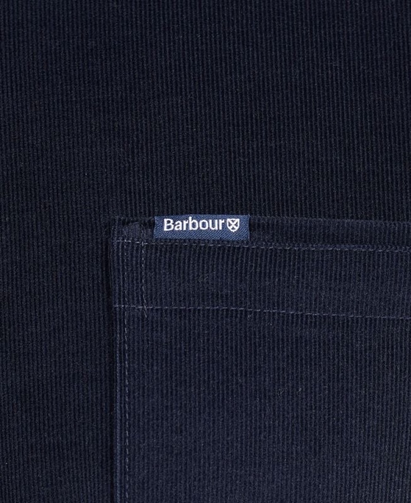 Navy Men Barbour Ramsey Tailored Shirts | US-4123XRKYU