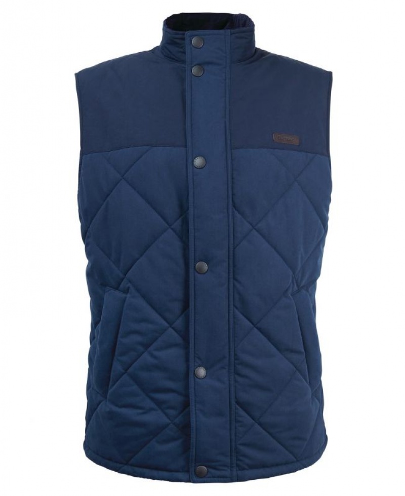 Navy Men Barbour Rennison Vest | US-3589FKZLP