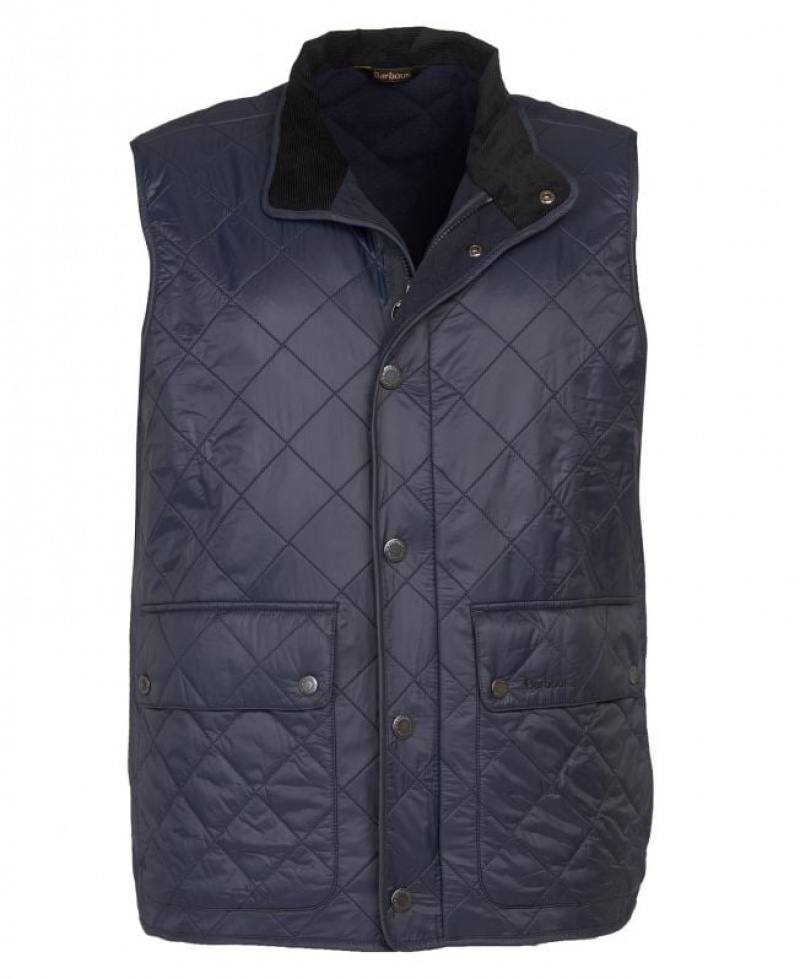 Navy Men Barbour Rosemount Polar Fleece Vest | US-2196DNWVC