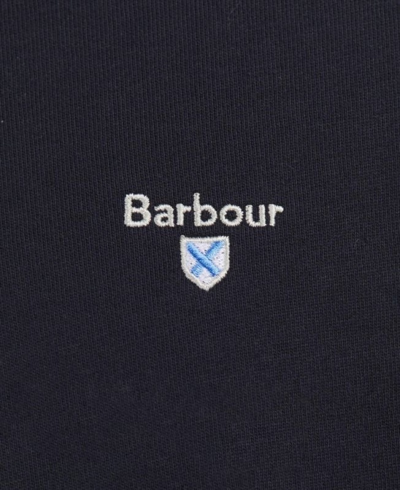 Navy Men Barbour Rothley Half Zip Sweatshirt | US-6375ADSUO