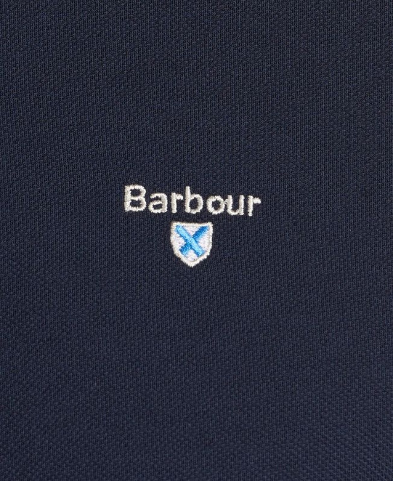 Navy Men Barbour Sports Polo Shirt | US-4780WUSLD