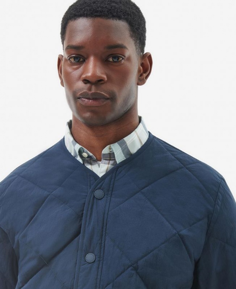 Navy Men Barbour Summer Liddesdale Quilted Jacket | US-2306SKGOT