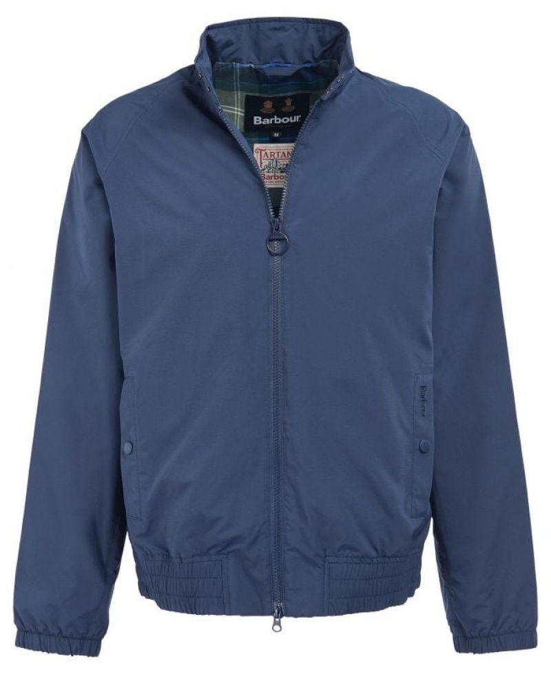 Navy Men Barbour Summer Royston Casual Jacket | US-7923XUICJ