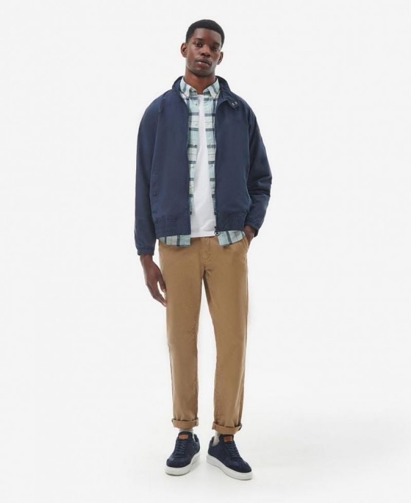 Navy Men Barbour Summer Royston Casual Jacket | US-7923XUICJ