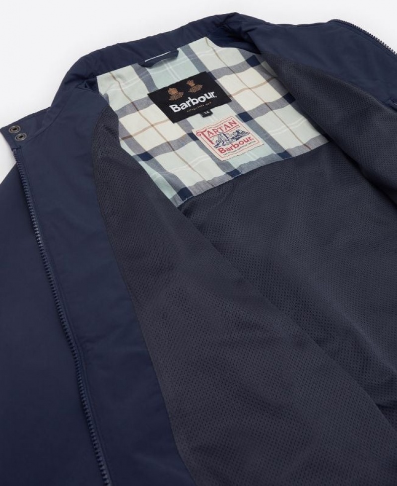 Navy Men Barbour Summer Royston Casual Jacket | US-7923XUICJ