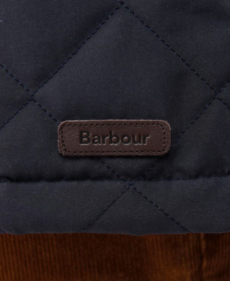 Navy Men Barbour Waterproof Shoveler Quilted Jacket | US-1647TASBV