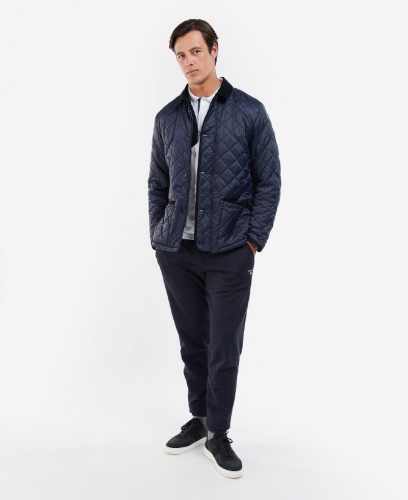 Navy Men Barbour Winter Liddesdale Quilted Jacket | US-3912BRCOZ