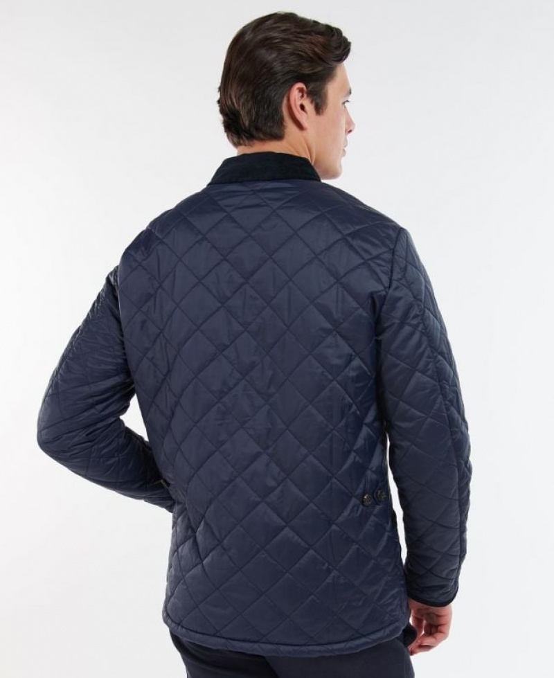 Navy Men Barbour Winter Liddesdale Quilted Jacket | US-3912BRCOZ