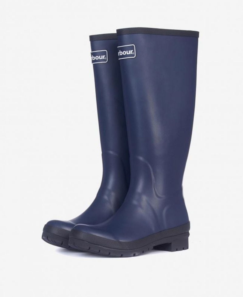 Navy Women Barbour Abbey Wellington Rain Boots | US-0145KQCBH