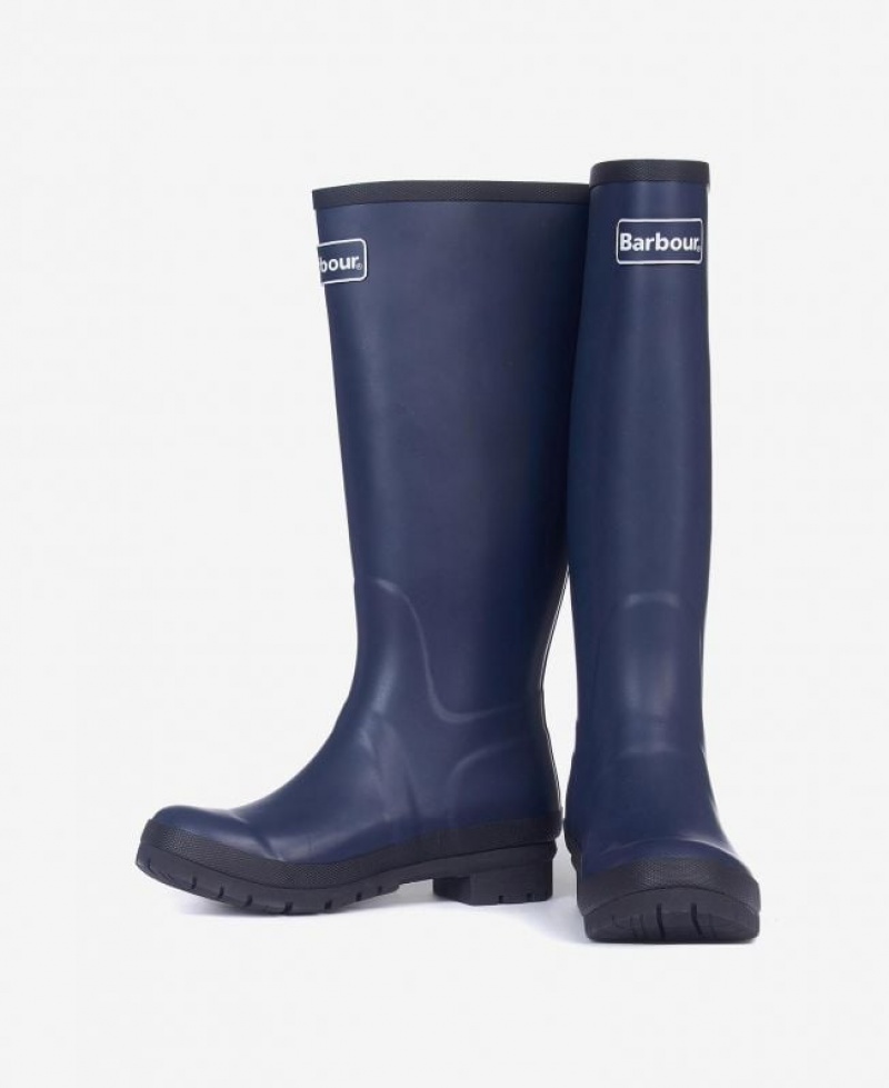 Navy Women Barbour Abbey Wellington Rain Boots | US-0145KQCBH