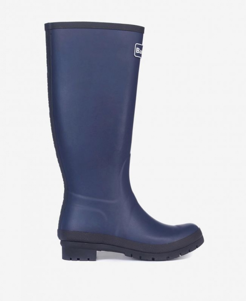 Navy Women Barbour Abbey Wellington Rain Boots | US-0145KQCBH