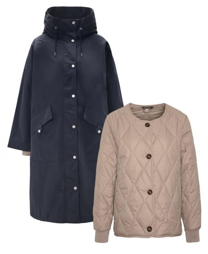 Navy Women Barbour Arran Rain Jacket | US-8260JNLBK