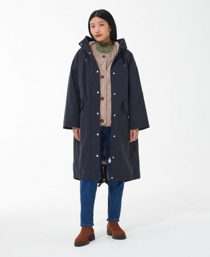 Navy Women Barbour Arran Rain Jacket | US-8260JNLBK