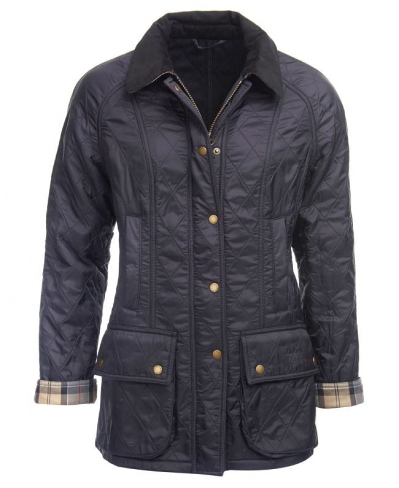 Navy Women Barbour Beadnell Polarquilt Quilted Jacket | US-3782MFBOK