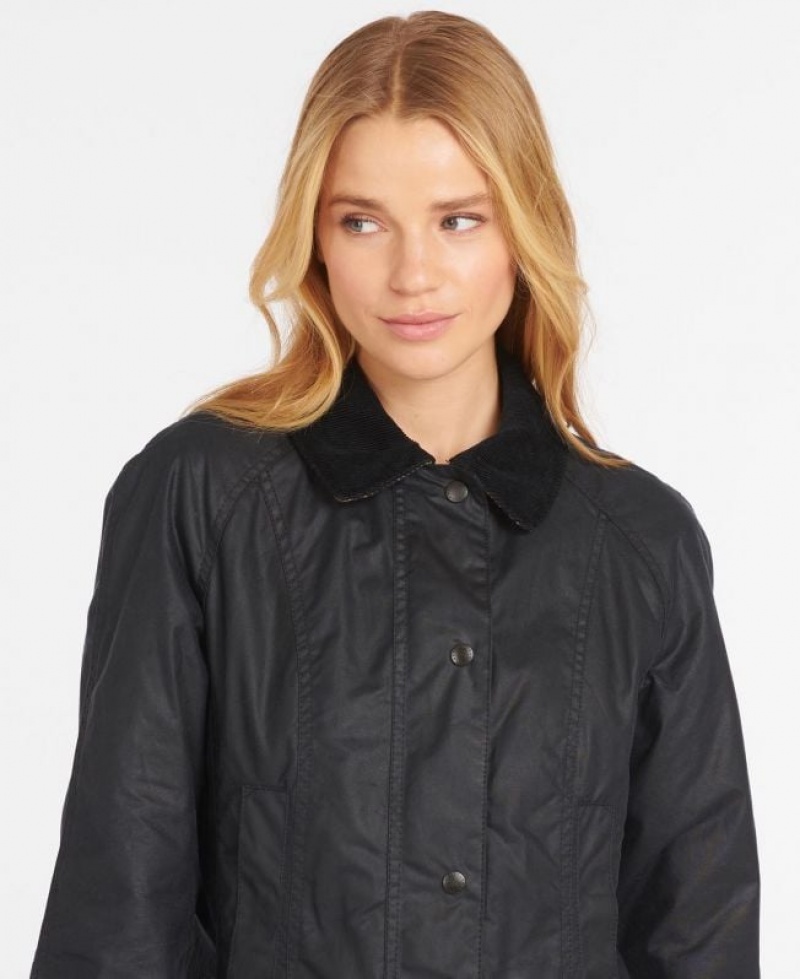 Navy Women Barbour Beadnell® Waxed Jacket | US-4180MIZAH