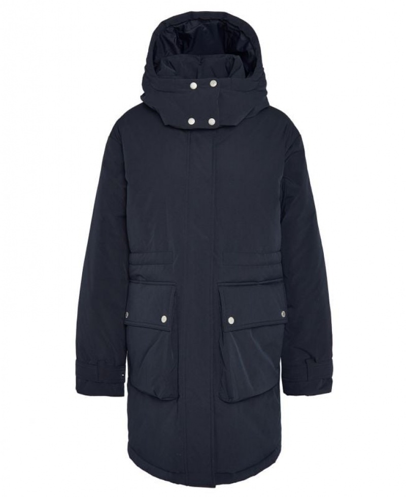 Navy Women Barbour Chesil Rain Jacket | US-6509ZUPKY