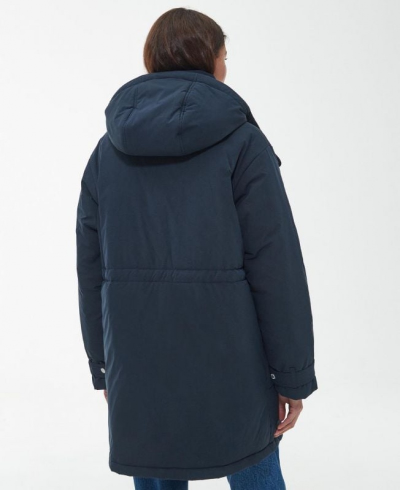 Navy Women Barbour Chesil Rain Jacket | US-6509ZUPKY