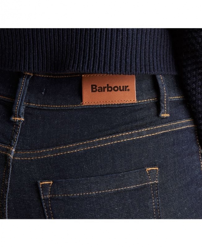 Navy Women Barbour Essential Slim Jeans | US-3907VLCZN