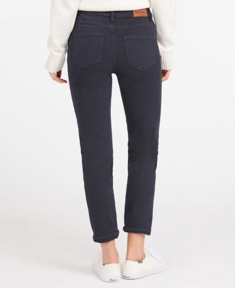 Navy Women Barbour Essential Slim Pants | US-3896VPJXH