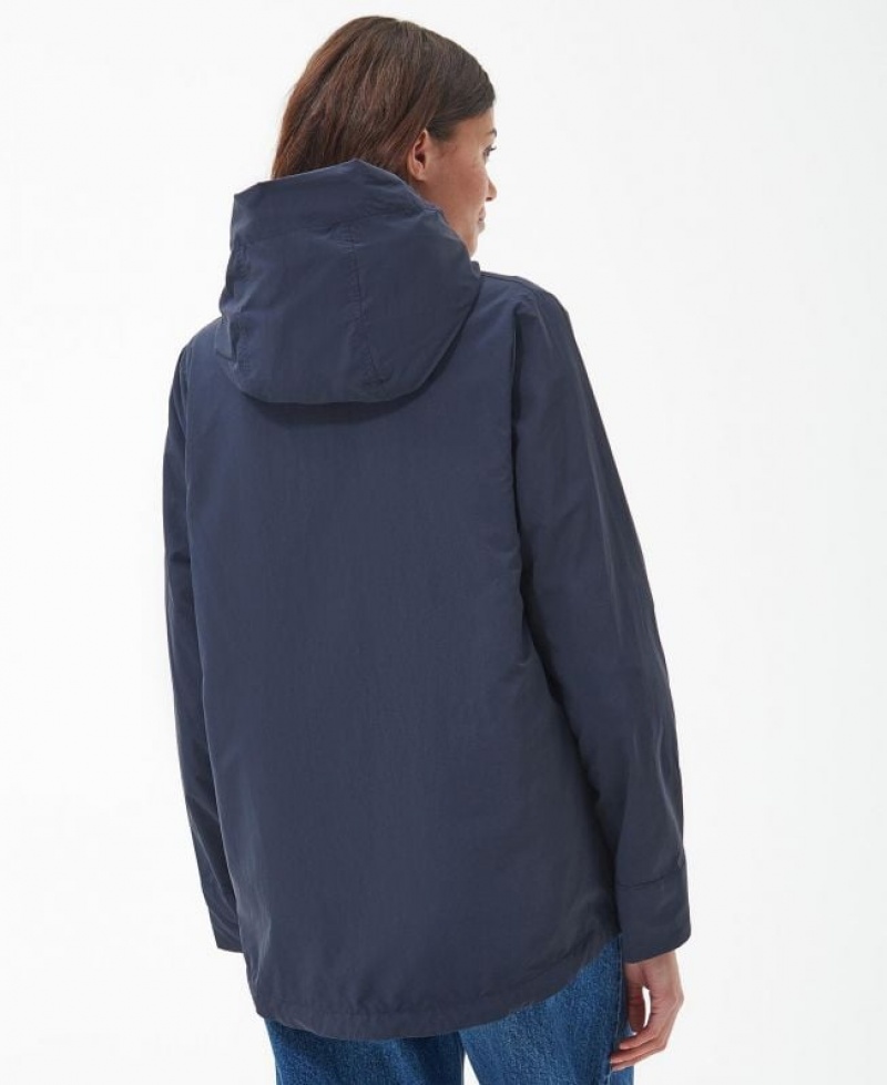 Navy Women Barbour Geranium Rain Jacket | US-8613RBHKT