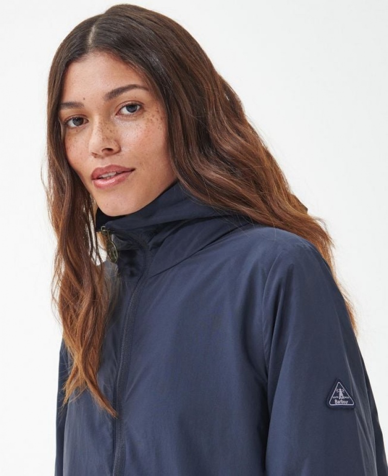 Navy Women Barbour Geranium Rain Jacket | US-8613RBHKT