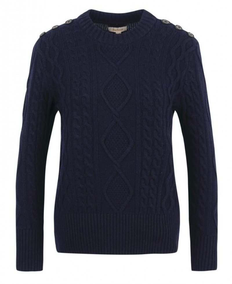 Navy Women Barbour Greyling Knitted Sweater | US-6928BGZYS