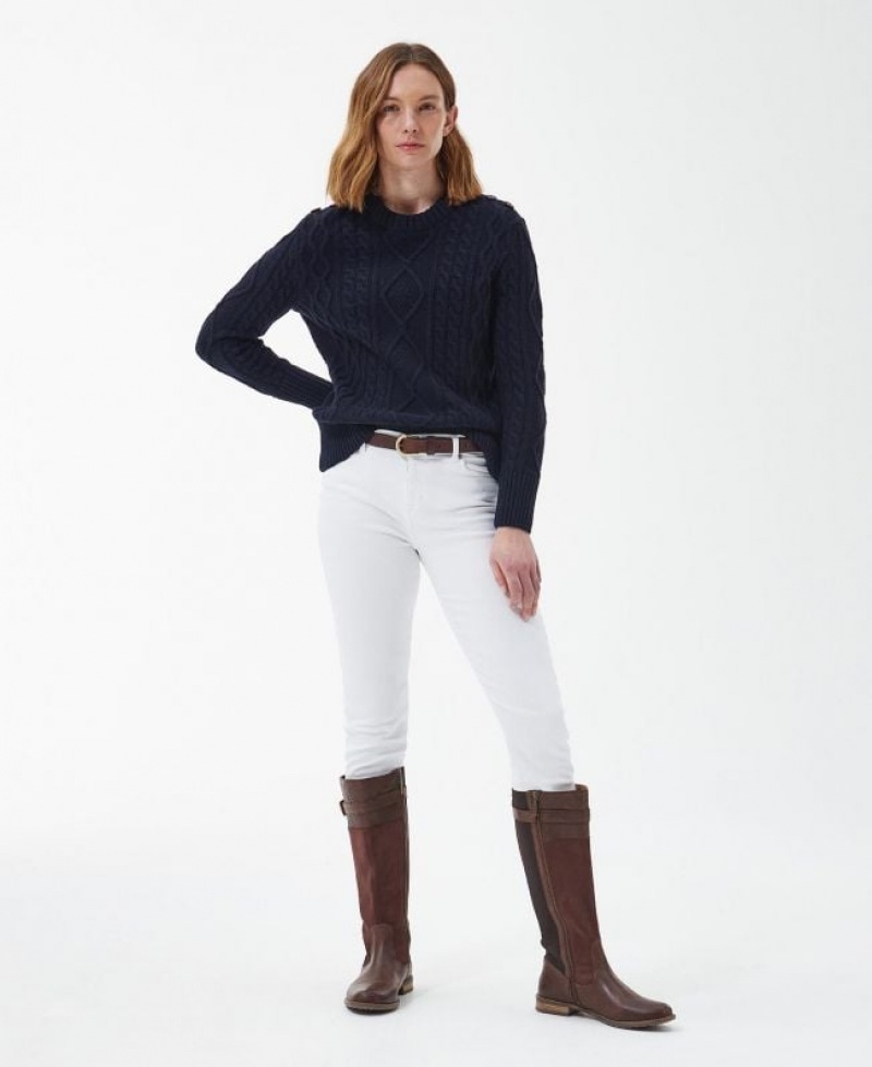 Navy Women Barbour Greyling Knitted Sweater | US-6928BGZYS