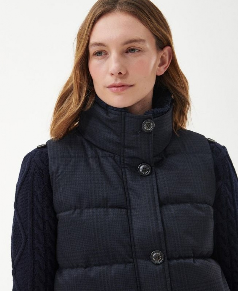 Navy Women Barbour Herring Vest | US-1952HALJN