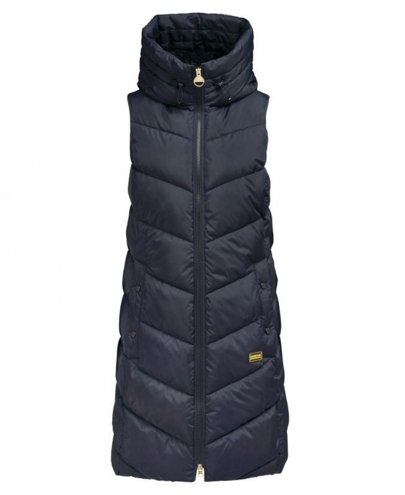 Navy Women Barbour International Boston Vest | US-7621NMVTE