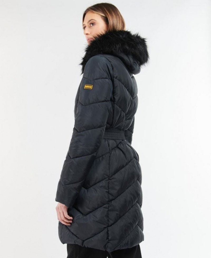 Navy Women Barbour International East Moor Quilted Jacket | US-2470ZNDKR