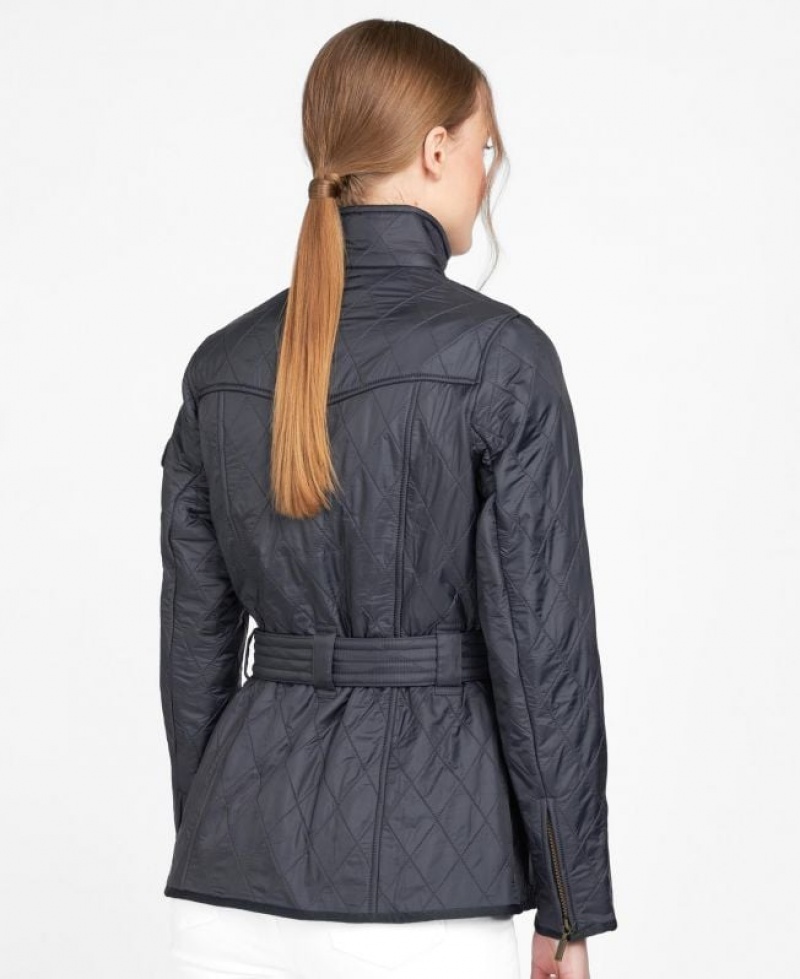 Navy Women Barbour International International Polarquilt Quilted Jacket | US-1842CZADK