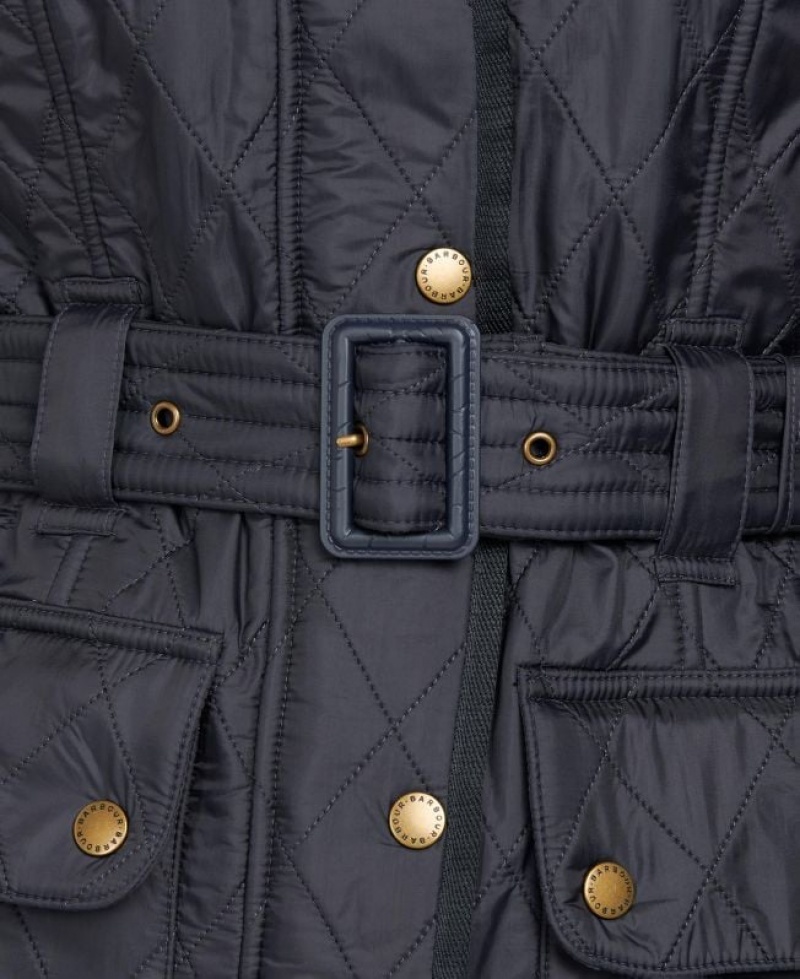 Navy Women Barbour International International Polarquilt Quilted Jacket | US-1842CZADK