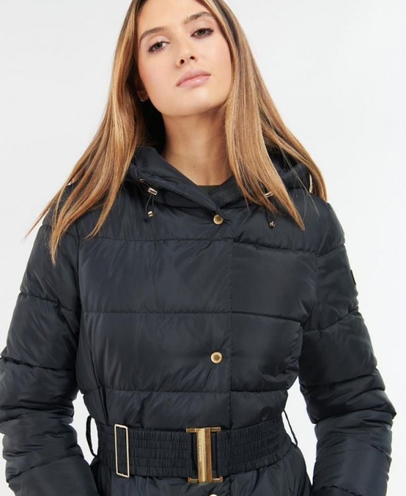 Navy Women Barbour International Track Line Quilted Jacket | US-8761EHJAP