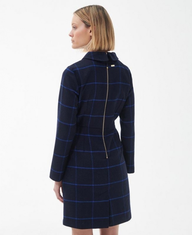 Navy Women Barbour Marlene Dress | US-2374FDBRX