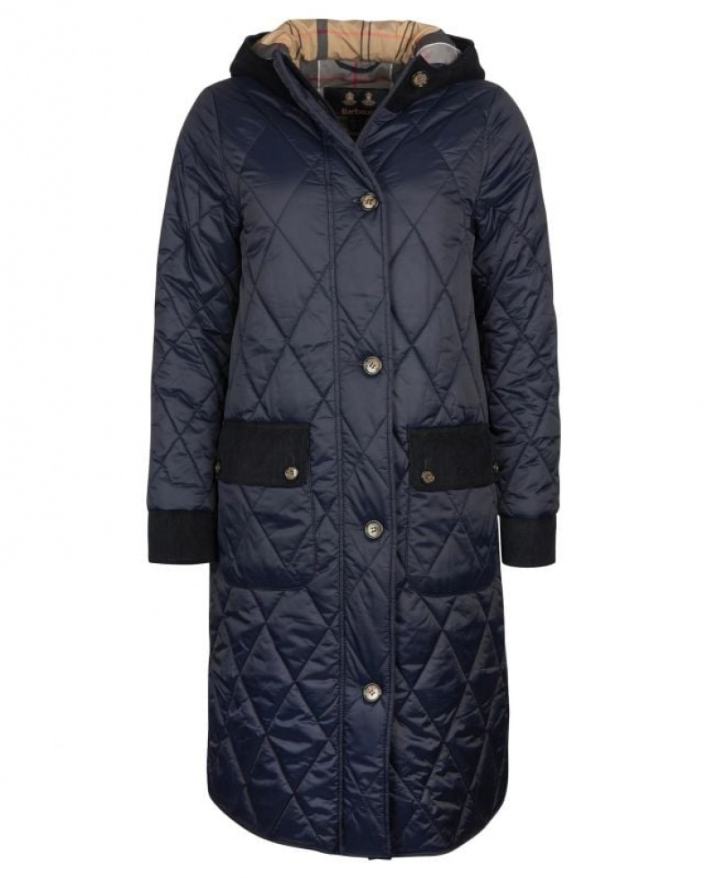 Navy Women Barbour Mickley Quilted Jacket | US-8461GXTCU