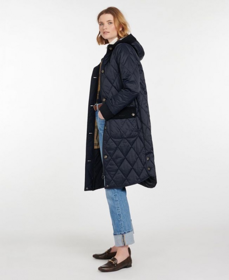 Navy Women Barbour Mickley Quilted Jacket | US-8461GXTCU