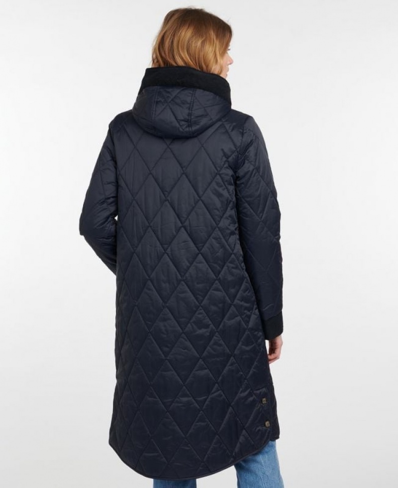 Navy Women Barbour Mickley Quilted Jacket | US-8461GXTCU