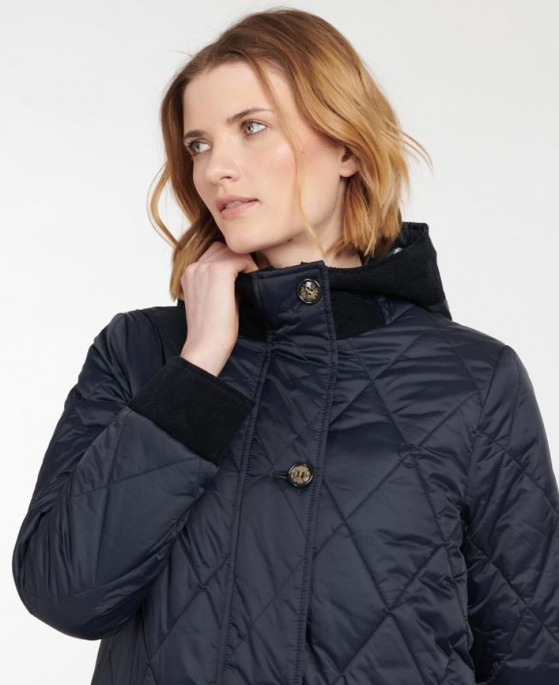 Navy Women Barbour Mickley Quilted Jacket | US-8461GXTCU