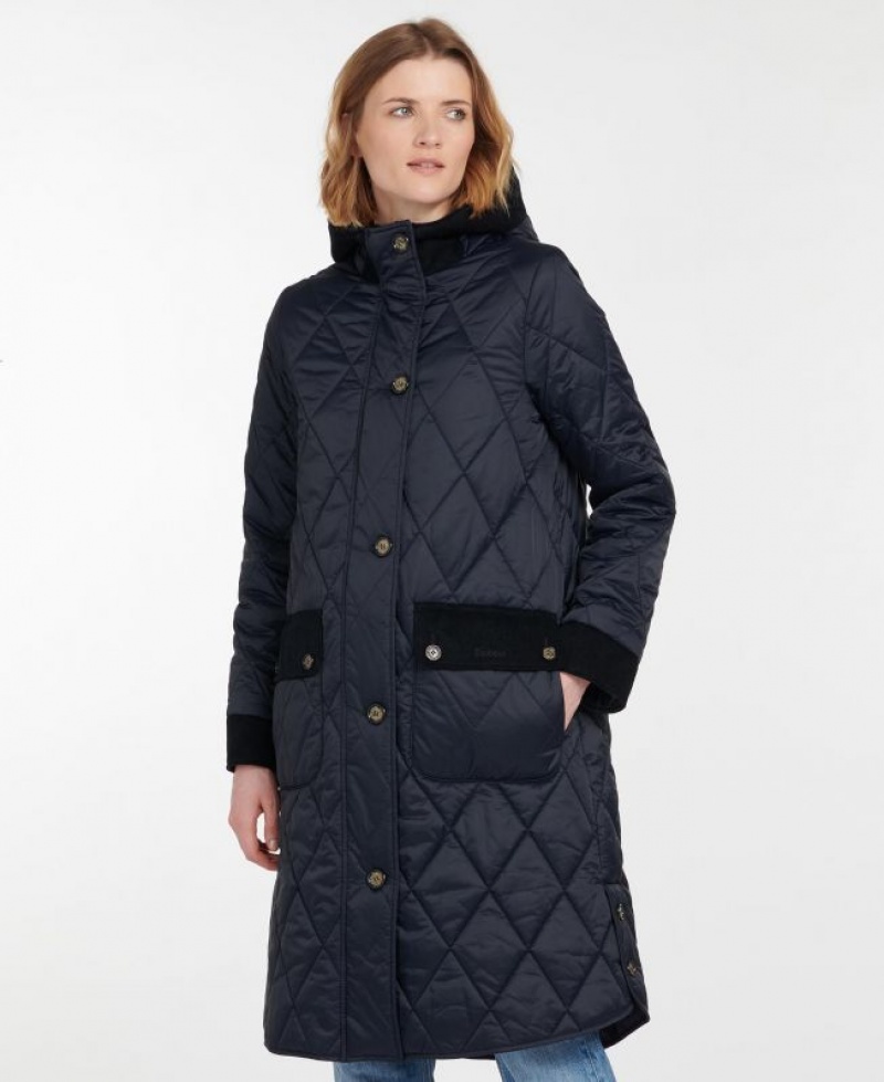 Navy Women Barbour Mickley Quilted Jacket | US-8461GXTCU