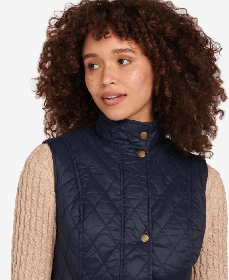 Navy Women Barbour Otterburn Vest | US-8132FOXHS